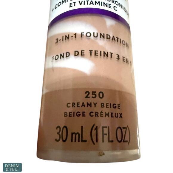 Covergirl + Olay Simply Ageless 3-in-1 Foundation 250 Creamy Beige 1oz NEW - Picture 7 of 7